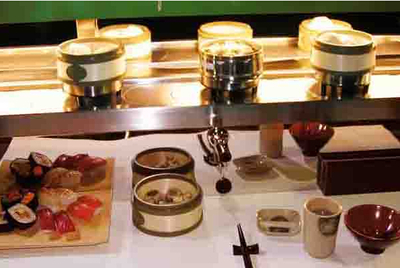 自助壽司工廠與金升回轉(zhuǎn)火鍋傳送設備 創(chuàng)新餐飲設備供應商